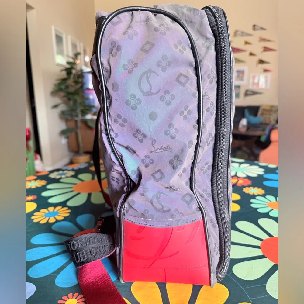 Christian Louboutin backpack Iridescent Monogram Purple Logo Travel bag - Picture 3 of 14